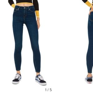 TOPSHOP Jamie Moto High Waisted Jean - worn once!